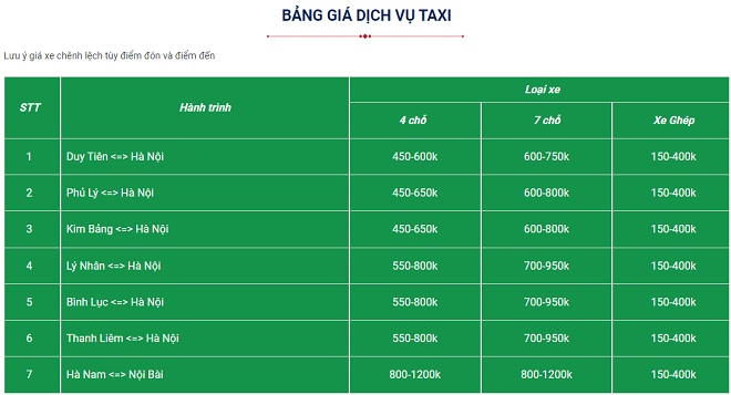cách đặt xe từ hà nam đi hà nội nhanh nhất