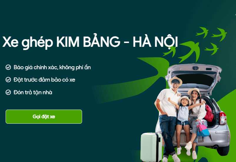 xe ghép Kim Bảng đi Hà Nội